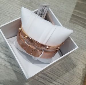 Michael kors rose gold tone bangle set